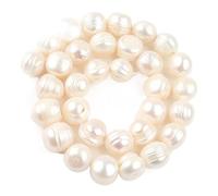 PVUVTNAHW 12-13mm AAA Natural Freshwater Pearl Round Beads Genuine White Pearls Beads for Jewelry Making DIY Bracelet Accessories