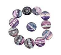 PVUVTNAHW 12pcs 20mm Natural Fluorite Stone Circle Donut Charms Pendant For Diy Jewelry Making Necklace
