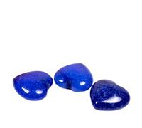 PVUVTNAHW 12PCS 30mm Natural Stone Heart Beads Quartz Crystal Healing Charms For DIY Jewelry Making Necklace Bracelet(Lapis)