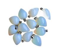 PVUVTNAHW 12pcs Natural Amethysts Circular Cone Shape Pendants For Jewelry Making(Opal stone)