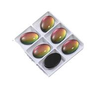 PVUVTNAHW 18x25mm Flatback Rhinestones Needlework DIY Parts Oval Shape Half Beads Glitter Crystal Glass Stones for Jewelry Making(Jet JM)