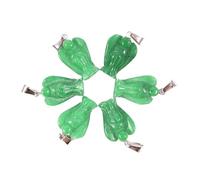 PVUVTNAHW 20pcs 15 * 20mm Natural Angel Crystal Stone Handmade Carved Amethyst Jade Pendants For DIY Craft Jewelry Making(Malaysian jade)