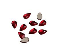 PVUVTNAHW 20pcs Red Glue On Nails Drop Oval Rhinestones Flatback Nail Art Decoration Crystals Glass Strass Glitter Nail Charms Stone(Drop 9x14mm)