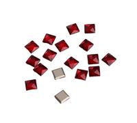 PVUVTNAHW 20pcs Red Glue On Nails Drop Oval Rhinestones Flatback Nail Art Decoration Crystals Glass Strass Glitter Nail Charms Stone(Square 8mm)