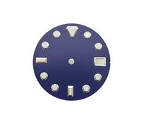 PVUVTNAHW 28.5mm Green Luminous Sterile Watch Dial Compatible for NH35 NH36 4R36 Movement Black/White/Red/Green/Blue Solid Color(Blue-Purple)