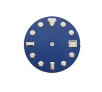 PVUVTNAHW 28.5mm Green Luminous Sterile Watch Dial Compatible for NH35 NH36 4R36 Movement Black/White/Red/Green/Blue Solid Color(Blue)