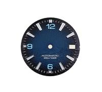 PVUVTNAHW 28.5mm Nh35 Watch Dial with Blue Bgw9 Bright Luminous Compatible for Crown at 3 3.8 Clock Compatible for Nh35A Movement Mod Accessories