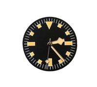 PVUVTNAHW 28.5mm Retro Watch Dial + Watch Hands Modified Dial Green Luminous Men's Watch Faces Compatible for NH35/ NH36 Movement(A5)