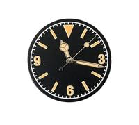 PVUVTNAHW 28.5mm Retro Watch Dial + Watch Hands Modified Dial Green Luminous Men's Watch Faces Compatible for NH35/ NH36 Movement(A3)