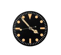 PVUVTNAHW 28.5mm Retro Watch Dial + Watch Hands Modified Dial Green Luminous Men's Watch Faces Compatible for NH35/ NH36 Movement(A2)