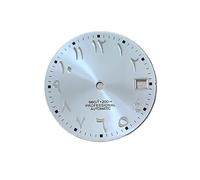 PVUVTNAHW 28.5mm Watch Dial Arabic Letter Numerals Dial No Luminous Compatible for NH35 NH36 Movement Watch Faces Arabic Dial Parts(White Dial)