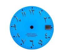PVUVTNAHW 28.5mm Watch Dial Arabic Letter Numerals Dial No Luminous Compatible for NH35 NH36 Movement Watch Faces Arabic Dial Parts(Matte LE Dial)