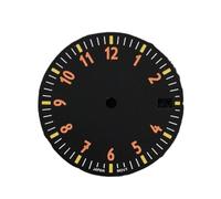 PVUVTNAHW 28.5MM Watch Dial Watch Faces New Watch Modification Accessories Compatible for NH35/NH36/4R/7S Movement(Orange Calendar)