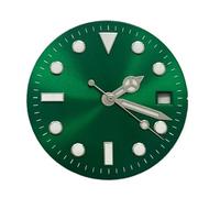 PVUVTNAHW 29mm Blue Luminous Watch Dial + Green Luminous Hands Watch Face Replacement Accessories Set Compatible for 8215/8200/821A/2813 Movement(Green)