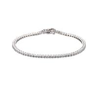 PVUVTNAHW 2MM 0.03 Carat Real Moissanite Women Tennis Chain Bracelet Fine Jewelry 925 Sterling Silver(Moissanite_14cm)