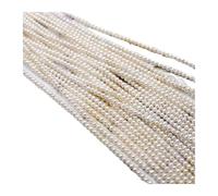 PVUVTNAHW 3-4mm AAA Natural Freshwater Pearls White Round Loose Spacer Beads for Jewelry Making DIY Accessory