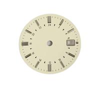 PVUVTNAHW 31mm Beige Watch Dial Non-Luminous Single Calendar Watch Faces Compatible for NH34 Movement Sterile Dials