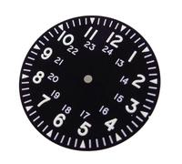 PVUVTNAHW 33.5mm Black Watch Dial Compatible for NH34 NH36 NH35 Automatic Movement Arabic Numerals(Dial 2)