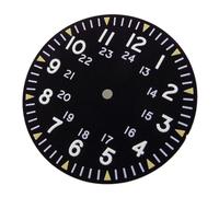 PVUVTNAHW 33.5mm Black Watch Dial Compatible for NH34 NH36 NH35 Automatic Movement Arabic Numerals(Dial 1)