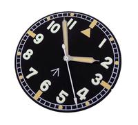 PVUVTNAHW 33.5mm Black Watch Dial Compatible for NH34 NH36 NH35 Automatic Movement Arabic Numerals(Dial 3 Hand)