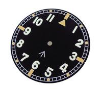 PVUVTNAHW 33.5mm Black Watch Dial Compatible for NH34 NH36 NH35 Automatic Movement Arabic Numerals(Dial 3)