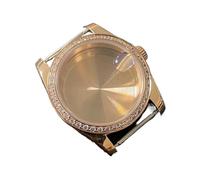 PVUVTNAHW 36mm/ 39mm Oyster Watch Case PVD Rose Gold Case with Sapphire Crystal Watch Accessories Compatible for NH35/NH36/4R Movement(D1,Case Size 39mm)