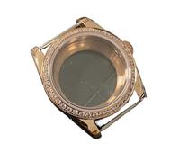 PVUVTNAHW 36mm/ 39mm Oyster Watch Case PVD Rose Gold Case with Sapphire Crystal Watch Accessories Compatible for NH35/NH36/4R Movement(H2,Case Size 39mm)