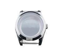 PVUVTNAHW 36mm/40mm Silver Watch Case Sapphire Compatible for NH35 NH36 NH34 Movement Bevel Edge 316L Stainless Steel(4,36mm case)