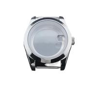 PVUVTNAHW 36mm/40mm Silver Watch Case Sapphire Compatible for NH35 NH36 NH34 Movement Bevel Edge 316L Stainless Steel(2,36mm case)