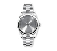 PVUVTNAHW 36MM/40MM Watch Case Compatible for NH34 NH35 NH36 ETA2824 Movement Sapphire Round Edge Waterproof Presidential Bracelet Strap(B no Date Window,40mm case)