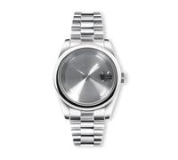 PVUVTNAHW 36MM/40MM Watch Case Compatible for NH34 NH35 NH36 ETA2824 Movement Sapphire Round Edge Waterproof Presidential Bracelet Strap(B with Date Window,36mm case)