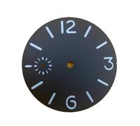 PVUVTNAHW 36mm Watch Dial Green Luminous Watch Face Insert Parts Compatible for ETA6497/ Seagull ST36 Movement Watch Accessories Repair Parts(White)