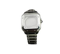 PVUVTNAHW 38mm Square Watch Case with Dial Hands 316L Steel Watch Accessories Sliver/Gold Modification Parts Compatible for NH35 NH36 4R36 Movements(Sliver case Set)