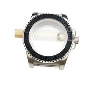 PVUVTNAHW 40mm Men's Watch Case Sapphire Crystal Watches Accessories Steel Case Compatible for NH35/ NH36 Movement Transparent Case Back Repair Parts(NO.5,Mineral Crystal)