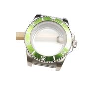 PVUVTNAHW 40mm Men's Watch Case Sapphire Crystal Watches Accessories Steel Case Compatible for NH35/ NH36 Movement Transparent Case Back Repair Parts(NO.16,Mineral Crystal)