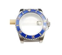 PVUVTNAHW 40mm Men's Watch Case Sapphire Crystal Watches Accessories Steel Case Compatible for NH35/ NH36 Movement Transparent Case Back Repair Parts(NO.15,Mineral Crystal)
