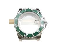 PVUVTNAHW 40mm Men's Watch Case Sapphire Crystal Watches Accessories Steel Case Compatible for NH35/ NH36 Movement Transparent Case Back Repair Parts(NO.20,Mineral Crystal)