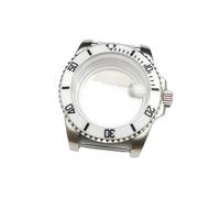 PVUVTNAHW 40mm Men's Watch Case Sapphire Crystal Watches Accessories Steel Case Compatible for NH35/ NH36 Movement Transparent Case Back Repair Parts(NO.2,Sapphire Crystal)