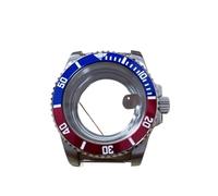 PVUVTNAHW 40mm Men's Watch Case Sapphire Crystal Watches Accessories Steel Case Compatible for NH35/ NH36 Movement Transparent Case Back Repair Parts(NO.8,Mineral Crystal)