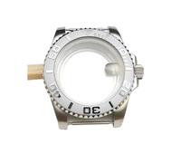 PVUVTNAHW 40mm Men's Watch Case Sapphire Crystal Watches Accessories Steel Case Compatible for NH35/ NH36 Movement Transparent Case Back Repair Parts(NO.10,Mineral Crystal)