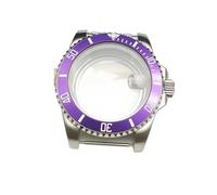 PVUVTNAHW 40mm Men's Watch Case Sapphire Crystal Watches Accessories Steel Case Compatible for NH35/ NH36 Movement Transparent Case Back Repair Parts(NO.17,Mineral Crystal)