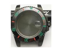 PVUVTNAHW 40mm Steel Black Watch Case Modified Watch Accessories Mechanical Case for 8200/8215/GD2813/GD3804/NH35A/NH36 Movement(5,for NH35A NH36)