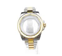 PVUVTNAHW 40mm Watch Case with Gold Strap Set Compatible for 8215/ GD2813/ GD3804/ NH35/NH36 Movement Men's Watch Accessories Replacement Parts(for NH35)