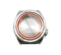 PVUVTNAHW 42mm Watch Case Compatible for NH35/ NH36 Movement Sapphire Glass 316L Steel Watches Case Watch Accessories for Men(Oranje)