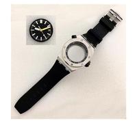 PVUVTNAHW 42MM Watch Case Set Watch Accessories with Chapter Ring Strap Dial Hands Men's Steel Case Compatible for NH35 Movement(NO.6)