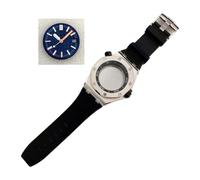 PVUVTNAHW 42MM Watch Case Set Watch Accessories with Chapter Ring Strap Dial Hands Men's Steel Case Compatible for NH35 Movement(NO.4)