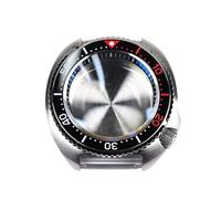 PVUVTNAHW 43mm Turtle Steel Sapphire Crystal Case with Ceramic Bezel Insert Waterproof Compatible for Nh35 Nh36 Movement 28.5mm Dial Watch Mod(NO.2)