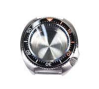 PVUVTNAHW 43mm Turtle Steel Sapphire Crystal Case with Ceramic Bezel Insert Waterproof Compatible for Nh35 Nh36 Movement 28.5mm Dial Watch Mod(NO.1)