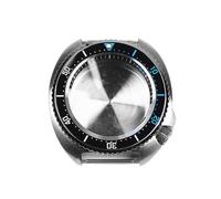 PVUVTNAHW 43mm Turtle Steel Sapphire Crystal Case with Ceramic Bezel Insert Waterproof Compatible for Nh35 Nh36 Movement 28.5mm Dial Watch Mod(NO.3)