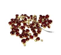 PVUVTNAHW 500pcs Mixed Size Dark Red Glass Strass Clothing Loose Beads Gold Base Sewing Crystal Rhinestones DIY Wedding Dress